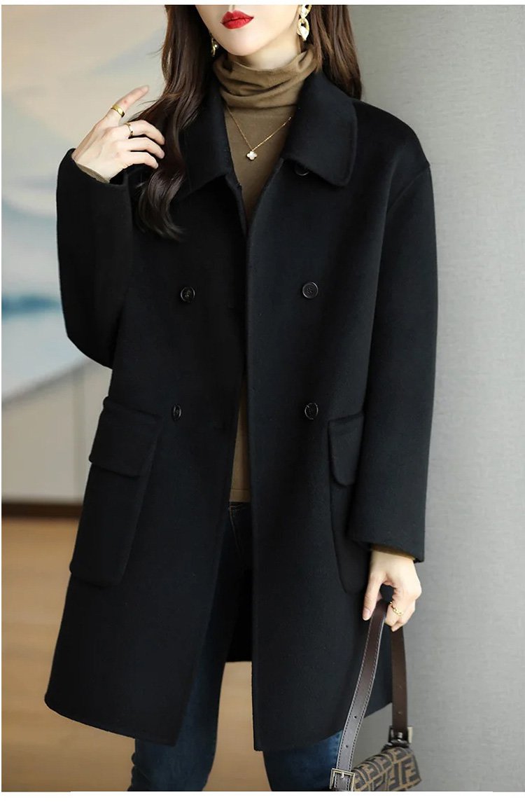 ✨🍂【Jesenski novi🔥】【M-2XL】Novi, moderan i svestran kaput od kašmira i vune s dvije strane