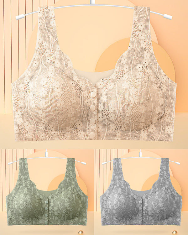 đđ 3 darab elölkapcsos nĆi melltartĂł (40â100 kg) â VezetĂ©k nĂ©lkĂŒli, pamut, kĂ©nyelmes Ă©s jĂłl szellĆzĆ, tökĂ©letes tartĂĄssal