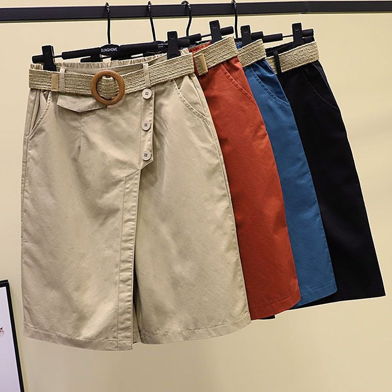 šš©³ćPromoČie de varÄš„ććM-3XLćPantaloni scurČi, casual, cu talie Ć®naltÄ, cu croialÄ dreaptÄ, la modÄ vara 2025