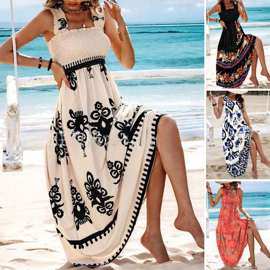 🔥✨【Ograničena količina】【S-3XL】🌈Nova ljetna modna haljina s otvorenim ramenima i printom za 2025. godinu