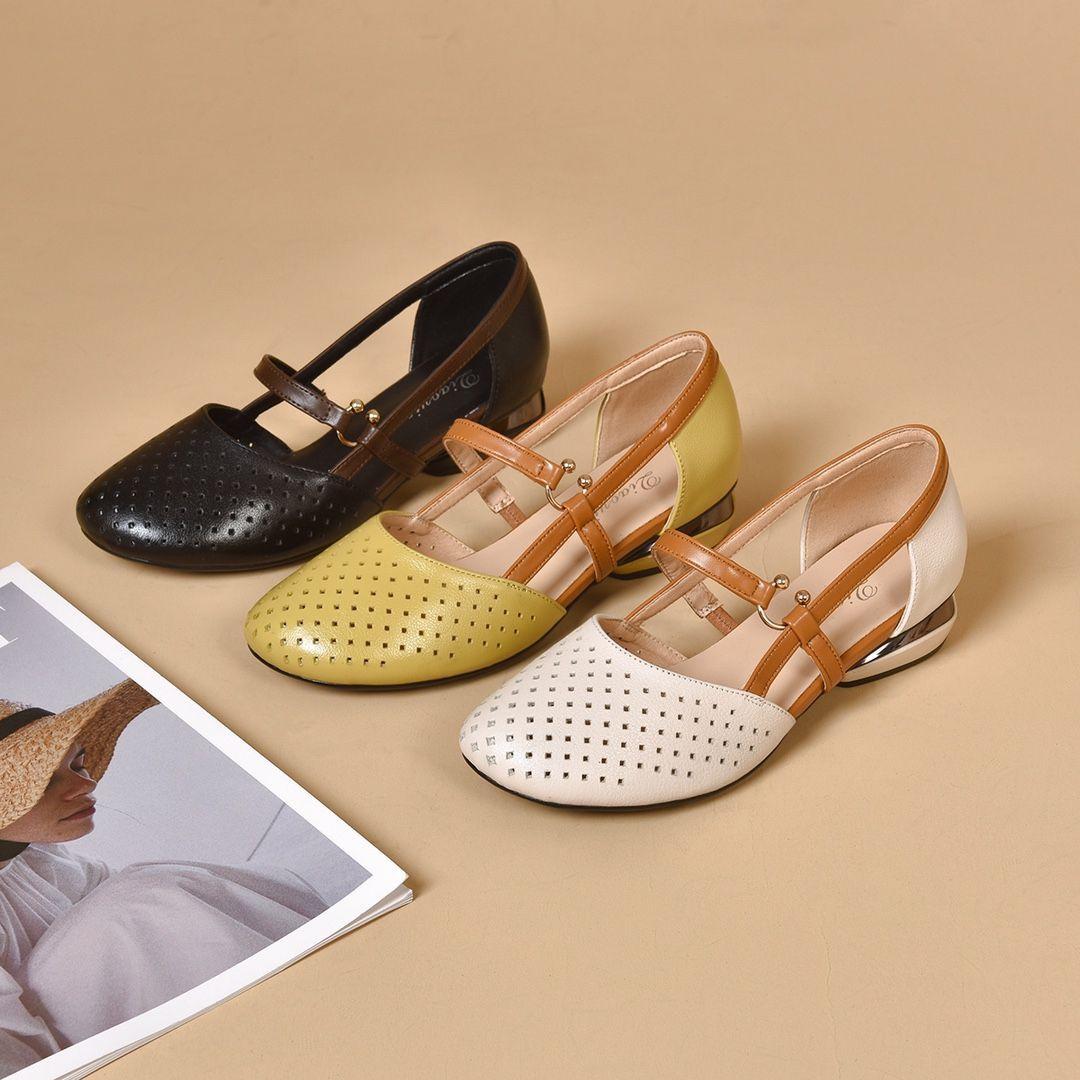 🔥🌴【Lichidare de vară】【35-42】Sandale de damă noi de vară 2025, elegante, din piele naturală, toc jos, talpă moale