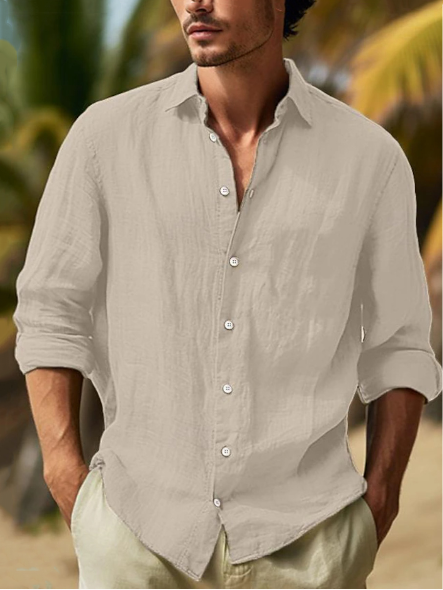 ✨👔【Ofertă specială de vară 🔥】【S–3XL】Tricouri cu mânecă lungă pentru bărbați, vara 2025, disponibilă în mai multe culori