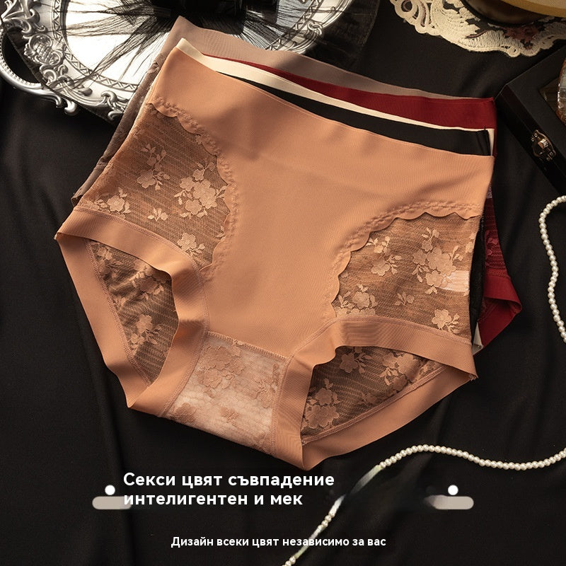 🔥✨【Пакет от 5 части】👙🌷Дамски високоеластичен безшевен дантелен бикини, за контрол на корема и повдигане на дупето