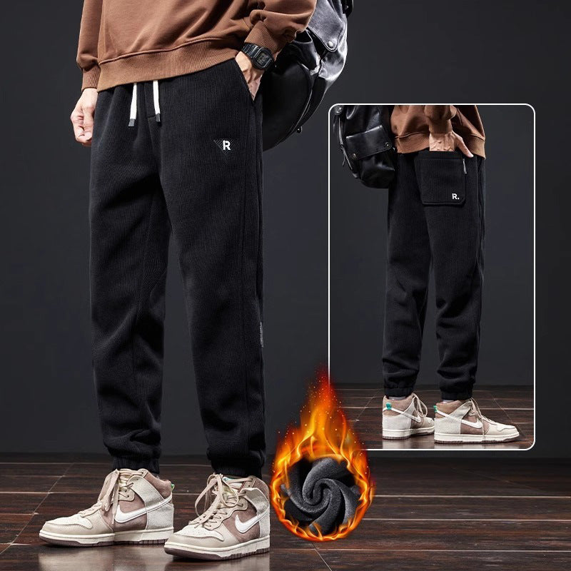 đ„âăM-5XLăđ€Nuevos pantalones de invierno para hombre, con terciopelo y pana gruesa, cĂĄlidos y cĂłmodos para un look casual