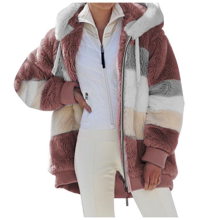☃️Limitált ajánlat 35% kedvezménnyel❄️【S-5XL】Új női téli kabát 2025, vastag plüss csíkkal
