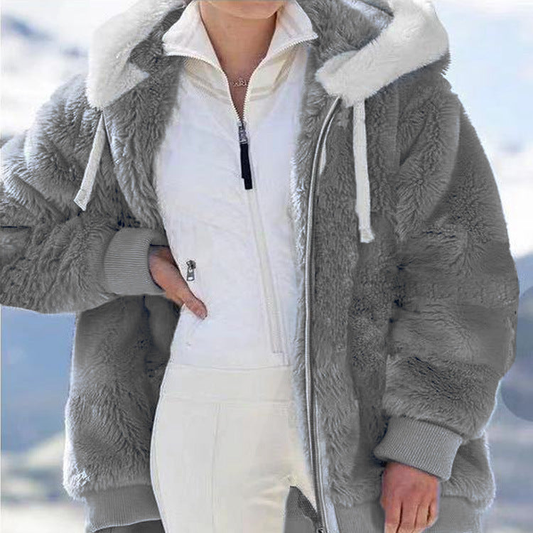 ☃️Προσφορά περιορισμένης διάρκειας❄️【S-5XL】Νέο γυναικείο βελούδινο μπουφάν με χοντρό βελούδο