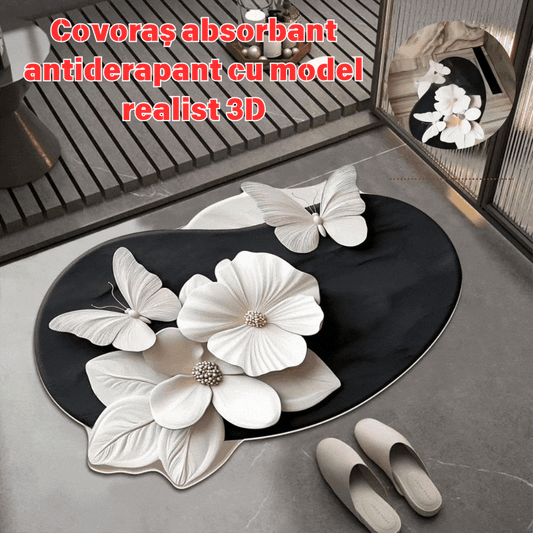 🔥🔥【40*60cm】REDUCERE FONDĂ💕Covoraș absorbant antiderapant cu model realist 3D