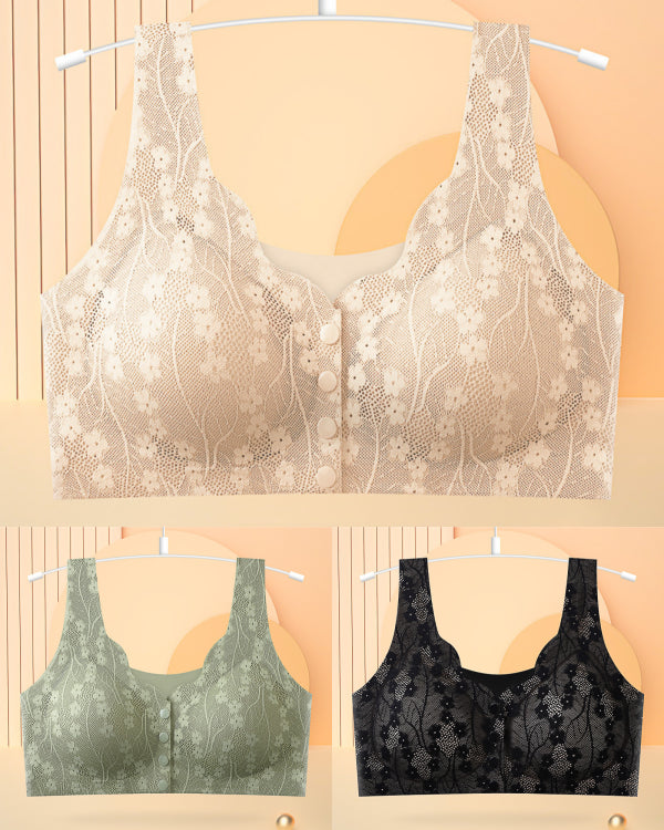 đđ 3 darab elölkapcsos nĆi melltartĂł (40â100 kg) â VezetĂ©k nĂ©lkĂŒli, pamut, kĂ©nyelmes Ă©s jĂłl szellĆzĆ, tökĂ©letes tartĂĄssal