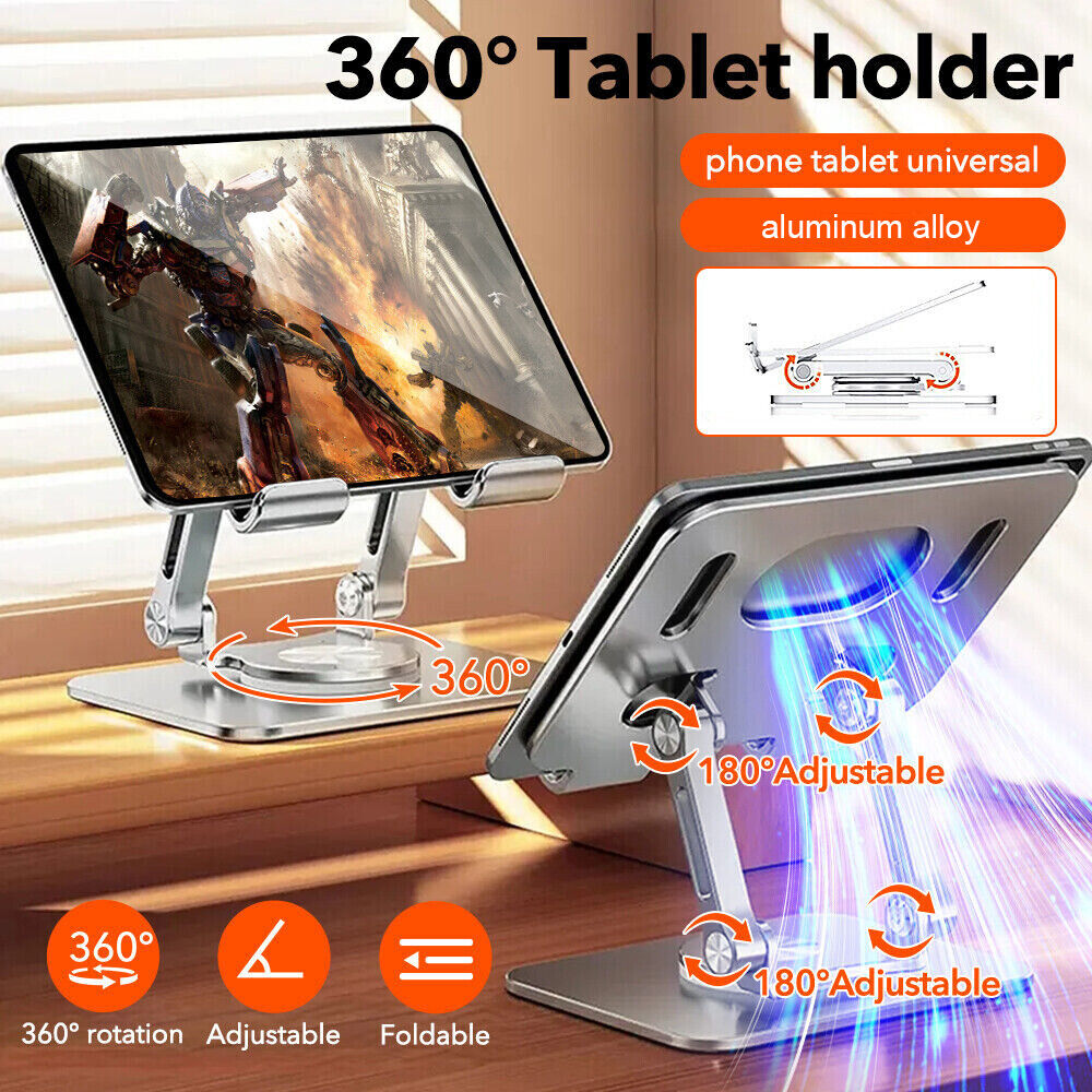 💻💥Producto más vendido🔥Soporte de escritorio giratorio multifunción plegable de 360 grados, adecuado para tabletas, computadoras portátiles y teléfonos móviles