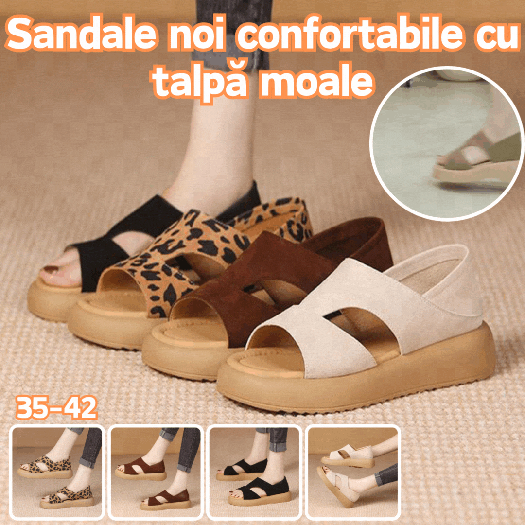 🌈🌴【🔥Ofertă specială】👣👡【35-42】Sandale plate pentru femei, la modă, casual, confortabile, de vară