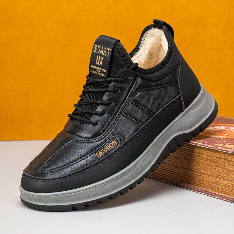 ⛄🔥【39-45】2025 Мъжки зимни ежедневни спортни обувки, естествена кожа, водоустойчиви, мека подметка и кадифе, нови