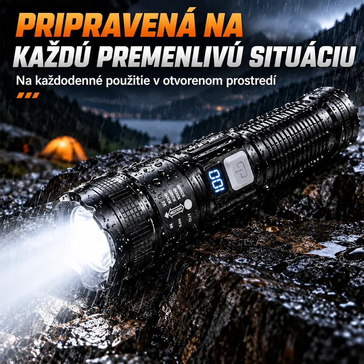 🆕🔦 Nové vonkajšie hliadkové svietidlo, výkonné svietidlo s dlhým dosvitom