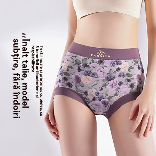 🔥✨【6 sztuk】Wygodna damska bielizna z nadrukiem✅Wykonana z czystej bawełny✅Plapsy brzucha i podnoszenie bioder
