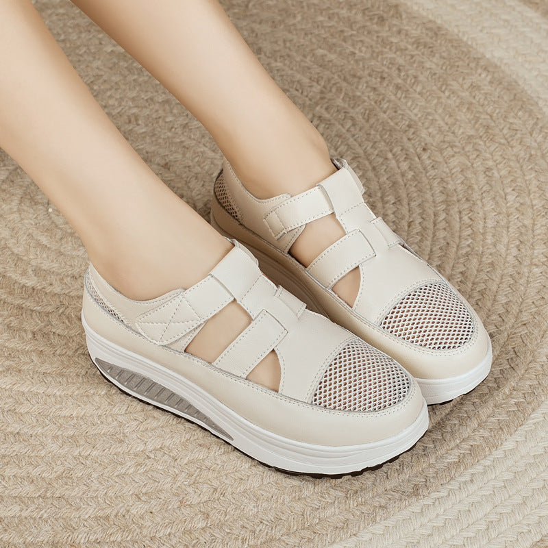 🔥【35-41】👣Нови летни сандали с дебела подметка, велкро и перфорирани детайли за 2026 г.