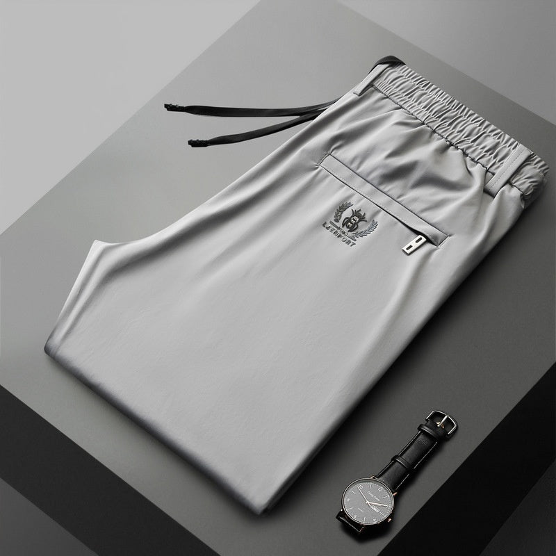 【40-115 kg】🔥【Cumpără 1, primești 1 gratuit】Pantaloni elastici din mătase glacială pentru bărbați, noi, 2025