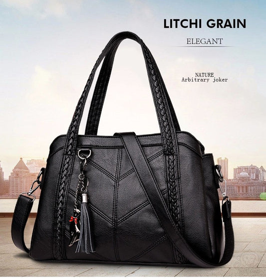 💟✨【Ειδική τιμή🔥】Γυναικεία τσάντα μεγάλης χωρητικότητας από δέρμα υψηλής ποιότητας