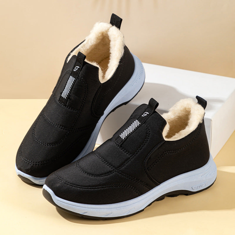 😀🎉Βελούδι🔥【35-41】Γυναικείες ζεστές βαμβακερές αδιάβροχες χειμωνιάτικες μπότες, κατασκευασμένες από ζεστό βαμβάκι