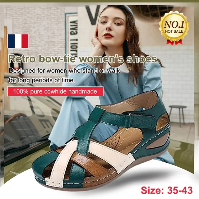 👣✨【35-43】Nove ženske sandale s debelom potplatom za ljeto 2025., izrađene od mekane kože, sa šupljim čičkom