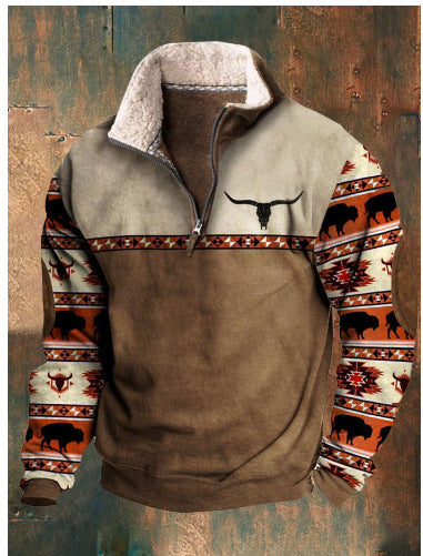 đă35% KEDVEZMĂNYăăS-4XLă2025-ös Ćszi-tĂ©li fĂ©rfi divatos, meleg hosszĂș ujjĂș pulĂłver 3D nyomattal