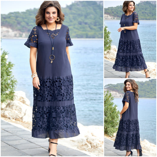 ✨🔥【S-5XL】Nova klasična ženska duga čipkasta haljina za ljeto 2025., elegantna i moderna