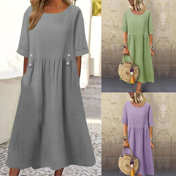 💕✨【🏆Reducere fierbinte】👗Rochie casual de înaltă calitate, simplă, rafinată, nouă de vară 2025