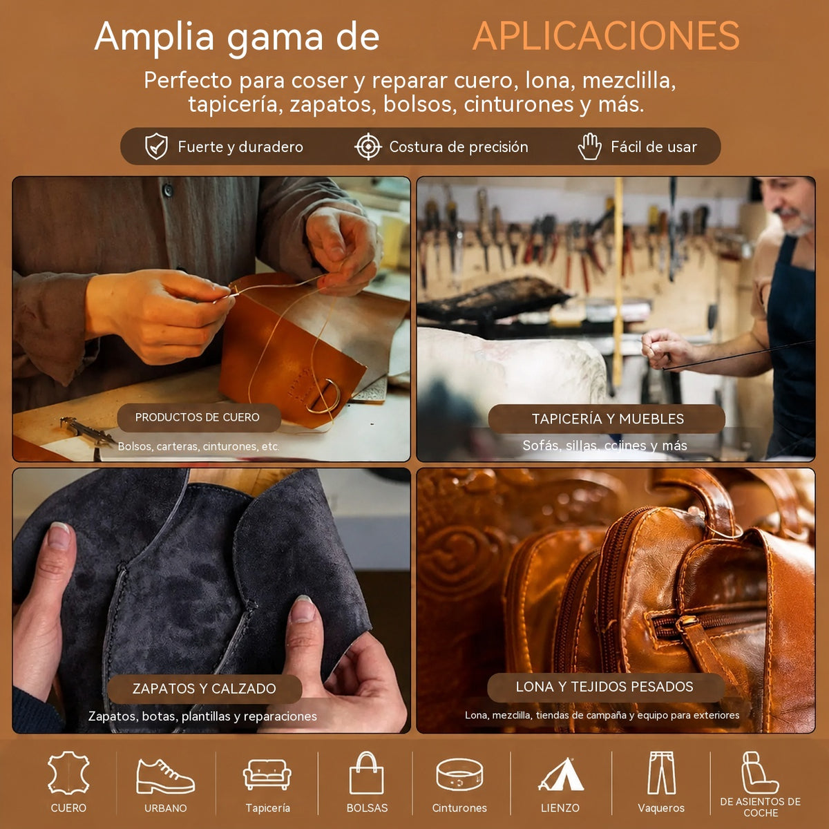 🧵【Compra 1 y recibe 1 gratis】👞 Set de Agujas de Costura Intercambiables 5 en 1 – Kit Profesional para Reparación de Zapatos y Manualidades en Cuero 🛠️✨