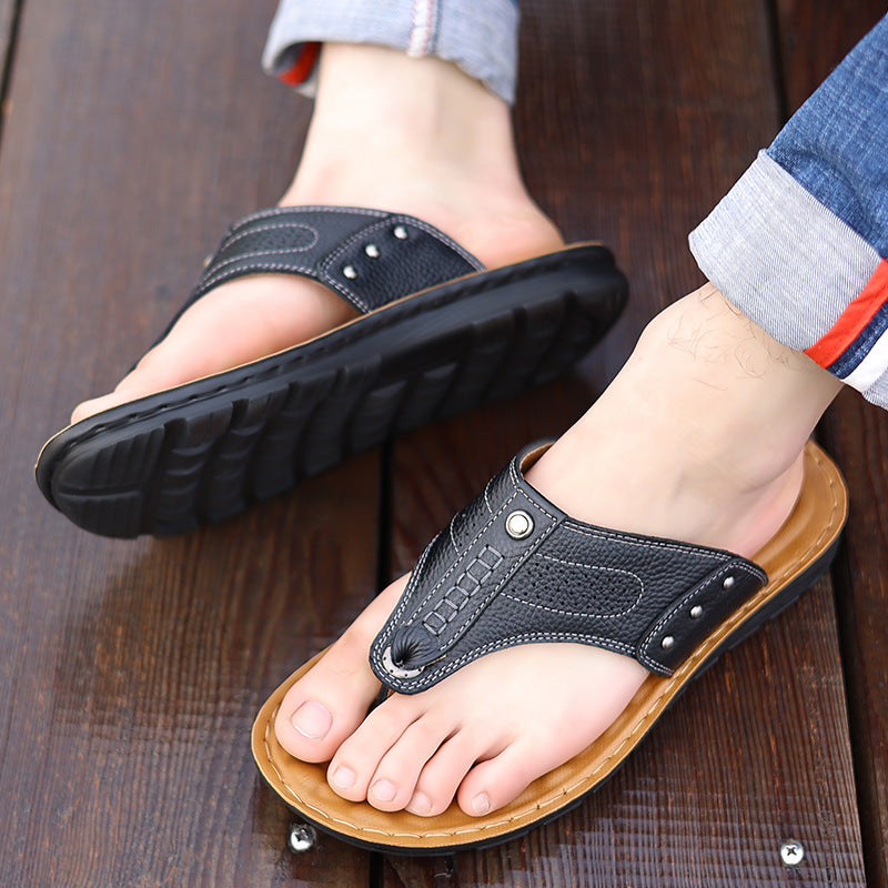 🔥🎉【38-44】✨Papuci casual pentru bărbați, confortabili la mers, confecționați din piele de înaltă calitate