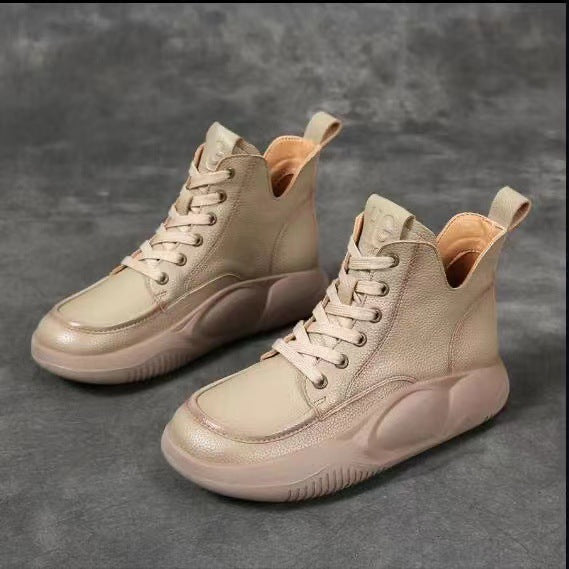 🔥✨【30% REDUCERE】Cizme Martin casual din piele, noi de toamnă, cu talpă groasă, la modă și confortabile