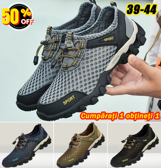 🔥Ofertă nouă🔥【39-44】🎉🌈Pantofi de drumeție pentru bărbați, din plasă respirabilă, impermeabili și antiderapanți, vara 2025