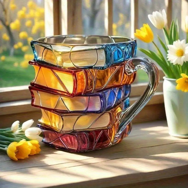 📚 🥤【Kupite jedan, dobijte jedan gratis】3D oslikana šalica za kavu u obliku knjige
