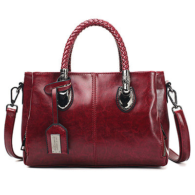 🔥✨【50% de descuento🔥】Bolso Boston de piel vintage para mujer, bolso de piel suave, se puede llevar en un hombro