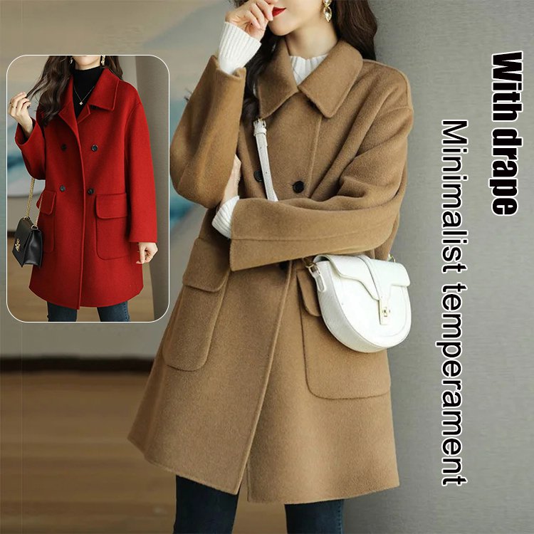 🌈🩰Népszerű akció 39%: új őszi-téli, kiváló minőségű, dupla kasmír kabát – több évszakra alkalmas