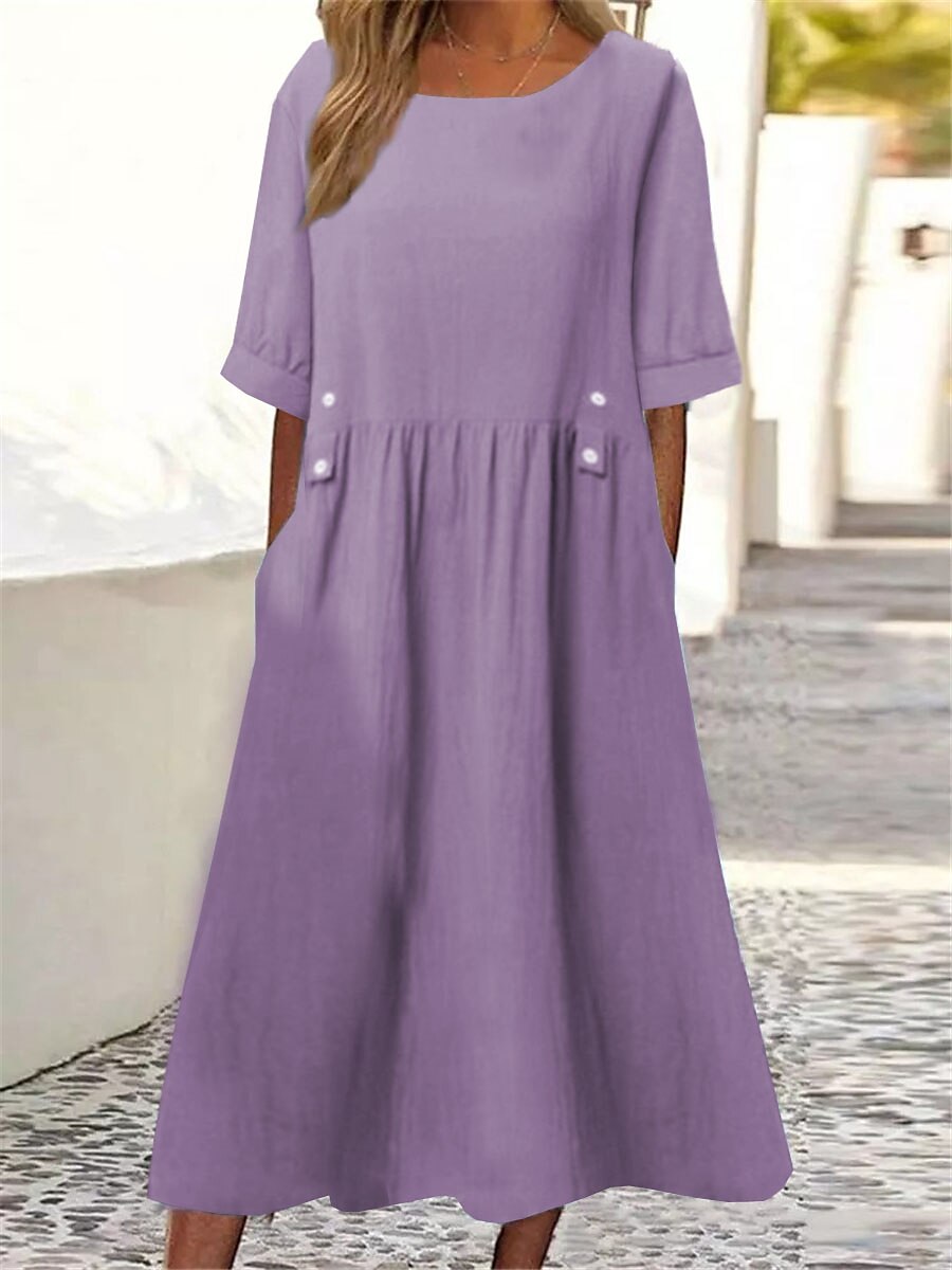 💕✨【🏆Reducere fierbinte】👗Rochie casual de înaltă calitate, simplă, rafinată, nouă de vară 2025