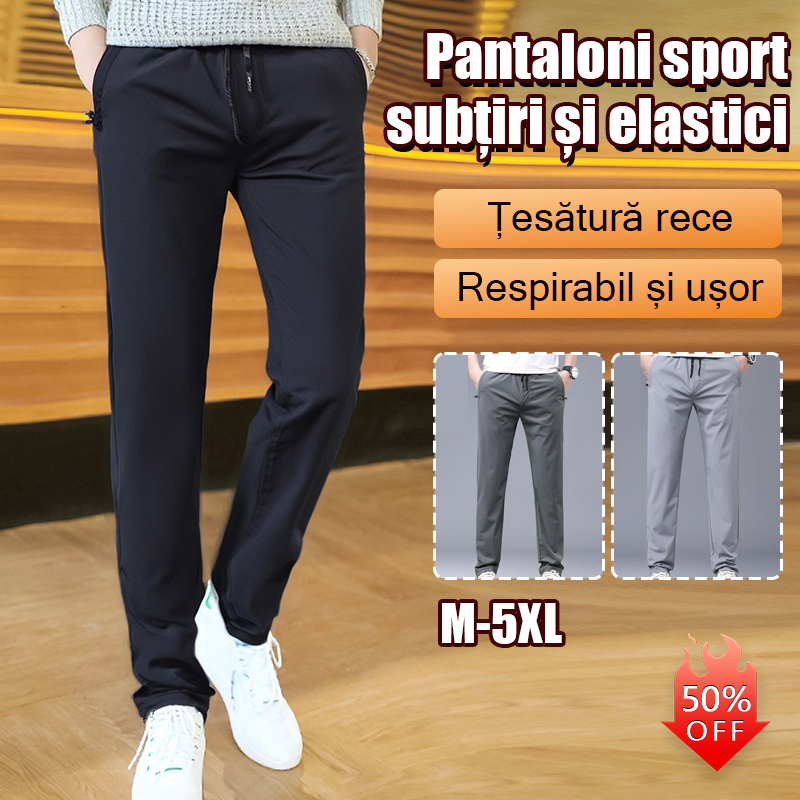 【40-115 kg】🔥【Cumpără 1, primești 1 gratuit】Pantaloni elastici din mătase glacială pentru bărbați, noi, 2025