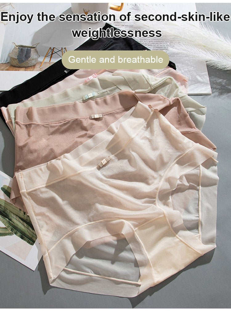 🩲🔥【Αγοράστε 3, πάρτε 3 δωρεάν】Γυναικεία εσώρουχα με ψηλή μέση από μετάξι, απαλά και άνεταη