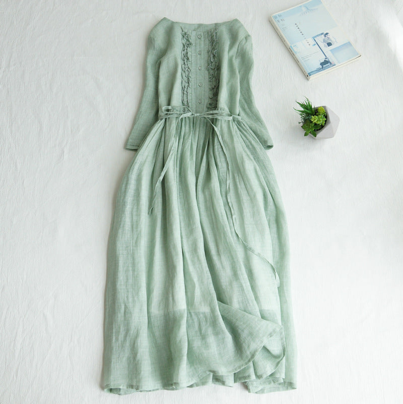 ✨🌷【M-2XL】Nova ljetna modna elegantna ležerna duga haljina od pamuka i lana