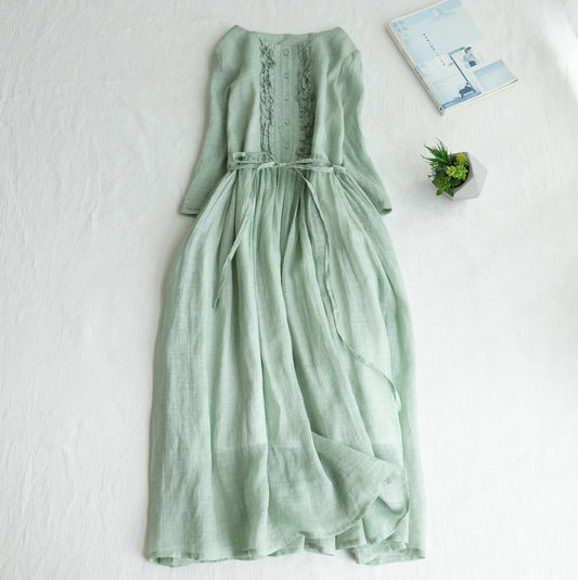 ✨🌷【M-2XL】Nova ljetna modna elegantna ležerna duga haljina od pamuka i lana