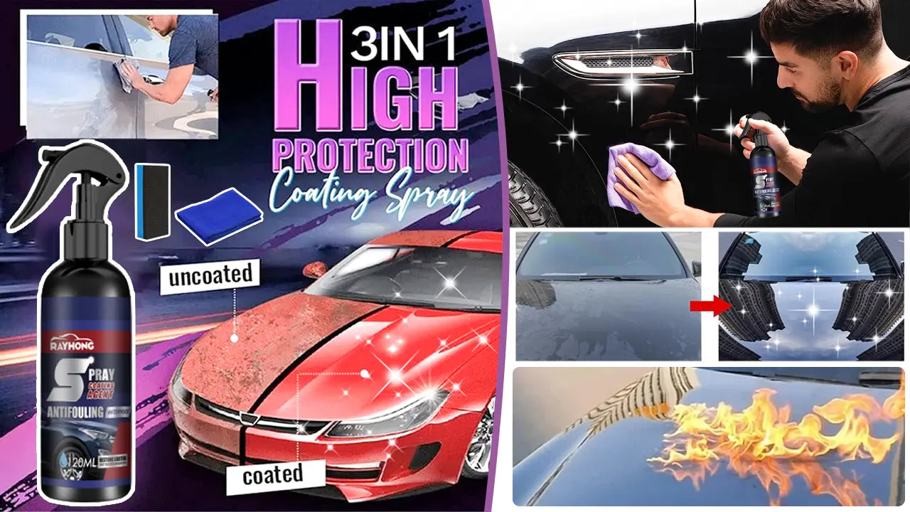 【2x1】🚘✨ Spray de nanorrevestimiento para coche: mantenimiento de pintura, desinfección y acabado brillante