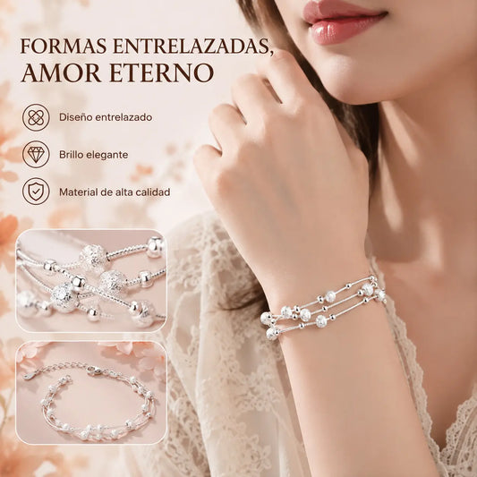 🔥✨【Compra uno y llévate otro gratis】Exquisita, elegante, moderna y brillante pulsera de plata
