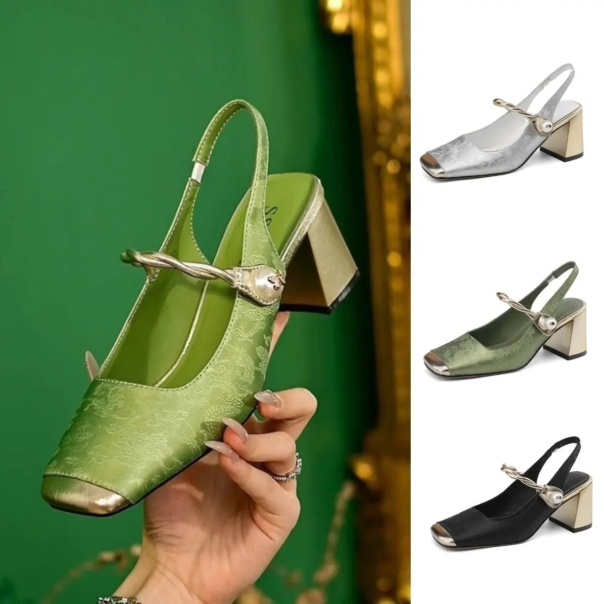 【35-40】Dámské boty Mary Jane, s retro vzorem a vyšívanými květinami, trendy, léto 2026