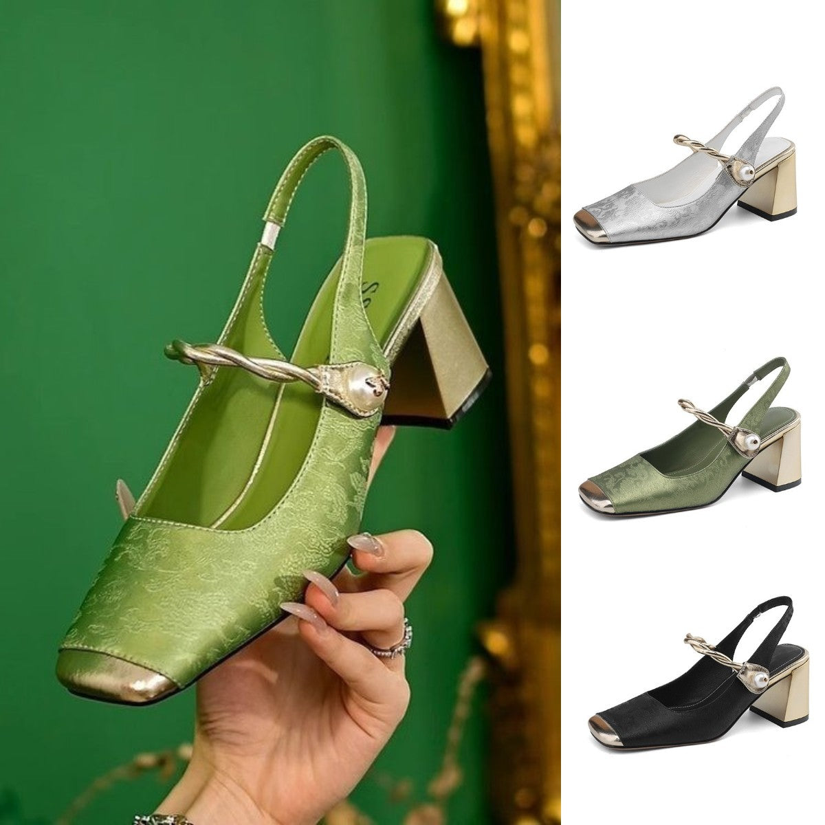 💕🌈【35-40】✨2025 Lato Nowe Modne Haftowane Kwiaty Retro Eleganckie Temperamentne Damskie Buty Mary Jane👡