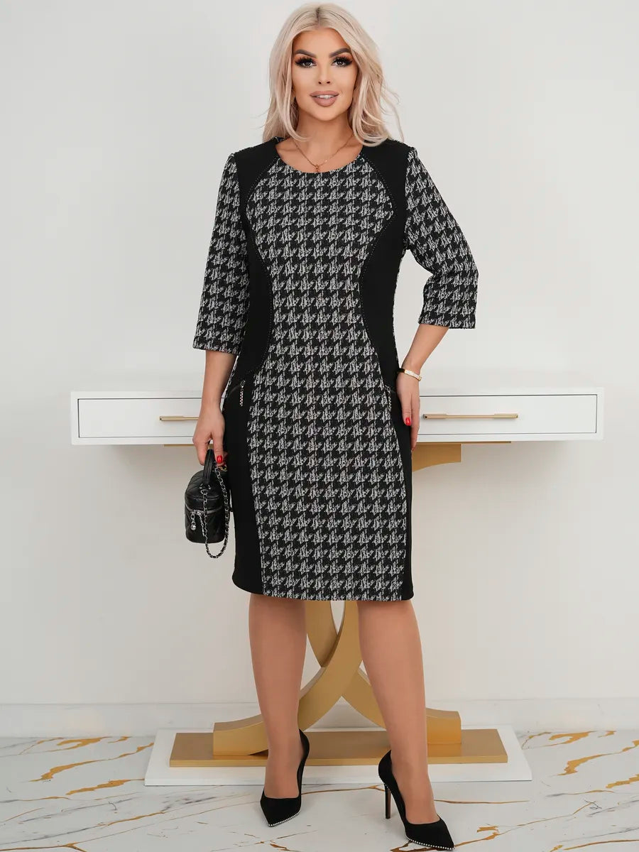 💜💚【S-5XL】2025 Ősz/Tél Új, Kiváló Minőségű, Divatos, Retro Elegáns Ruha