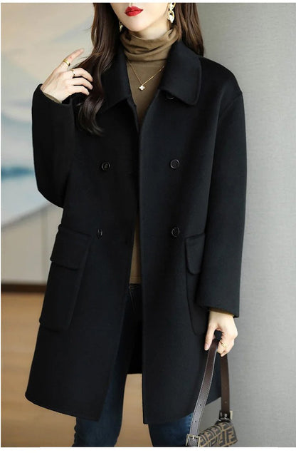 ✨🍂【Jesenski novi🔥】【M-2XL】Novi, moderan i svestran kaput od kašmira i vune s dvije strane