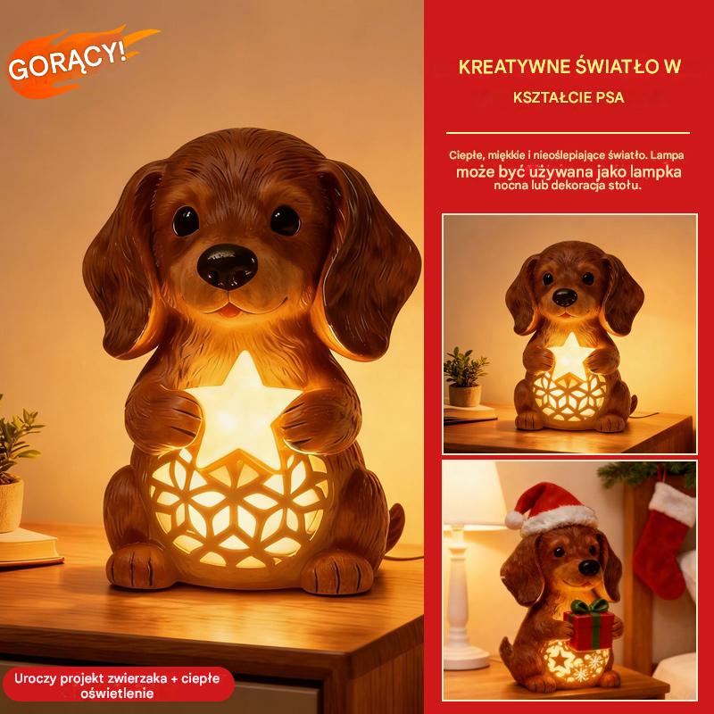 🎄🐶💡Urocza lampka nocna w kształcie pieska, świetny element dekoracyjny domu
