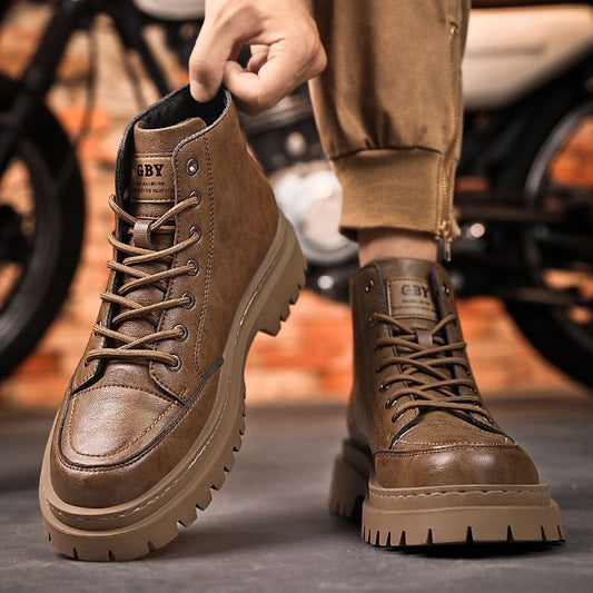 ✨⛄【39-44】🔥🍁Nowe retro męskie buty na obcasie, jesień i zima, w stylu retro brytyjskim