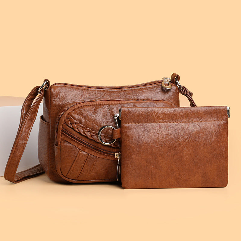 🎀👜【Letnia zniżka🔥】【Kup duży i otrzymaj mały gratis】Nowa letnia damska torba na ramię w stylu koreańskim z miękkiej skóry