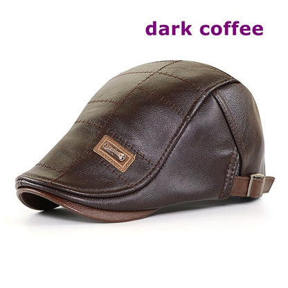 🧢🔥【Compra uno, llévate el segundo gratis】Nueva boina de cuero de alta calidad para otoño e invierno en estilo retro