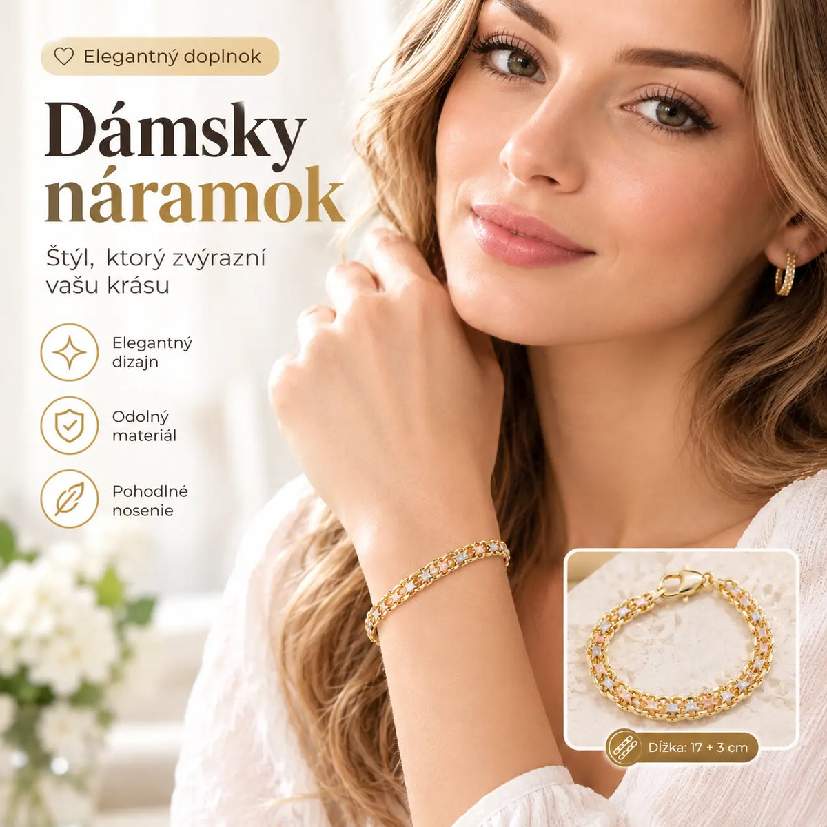 🔥📢 Zľava 50%! ✨ Elegantný kubánsky retiazkový náramok pre ženy: očarujúci a klasický dizajn.