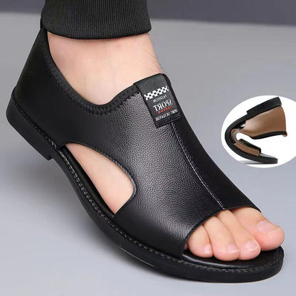 🔥👞【38-44】Sandale de vară pentru bărbați din piele de vacă, respirabile, cu goluri, antiderapante, casual, 2025 