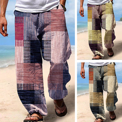 ✨👖【🌈Ograničene zalihe】 【S-6XL】😍 Muške uske pamučne i lanene hlače velikog broja, ležerni, široki boemski stil 